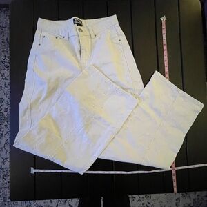 Women’s wide leg White Jeans
